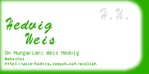 hedvig weis business card